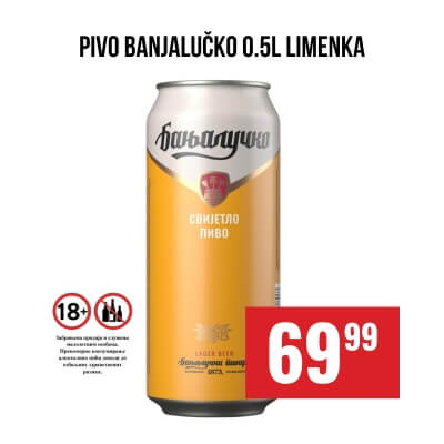 Pivo Banjalučko 0.5l Limenka