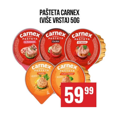 pašteta carnex (više vrsta) 50g